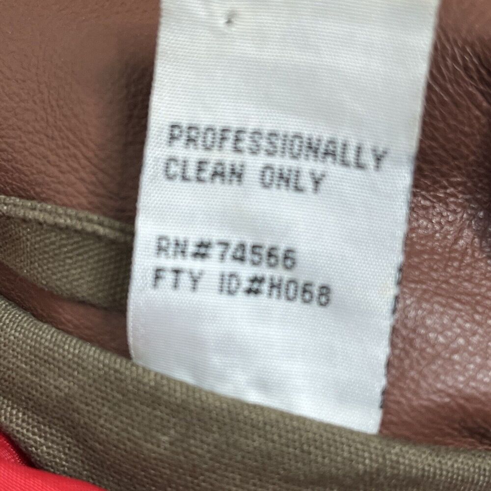 Green Canvas Leather Collar Khaki Removable Liner Barn Field Jacket Mens Med - Picture 14 of 15
